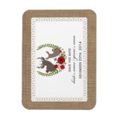 Burlap + Lace Inspiriert Hirn Weihnachten Rett Dat Magnet (Vertikal)