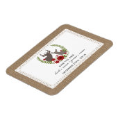 Burlap + Lace Inspiriert Hirn Weihnachten Rett Dat Magnet (Linke Seite)