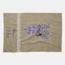 Burlap Lace Lavender Blume Küchentücher