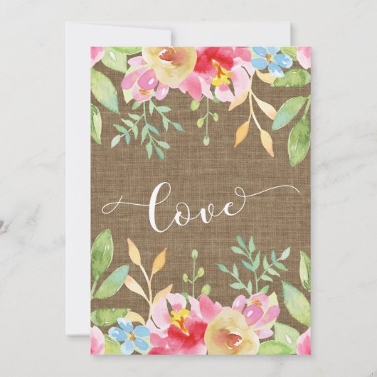 Burlap Lace Light Strings machen wir noch immer Ju Einladung (Rückseite)