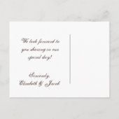 Burlap Lace Mason Jar Save the Date Ankündigungspostkarte (Rückseite)