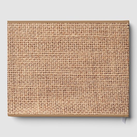 Burlap Lace Rustikales Brautparty Guestbook Gästebuch (Rückseite)