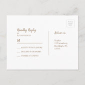 Burlap Lace silber Glitzer rustikale Hochzeit RSVP Einladungspostkarte (Rückseite)