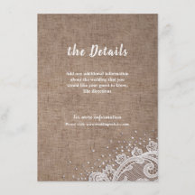 Burlap Lace silber Glitzer rustikale Hochzeitsdeta