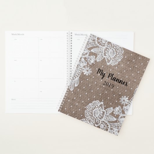 Burlap Lace Vintag Planner Planer (Anzeige)