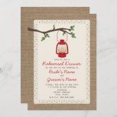 Burlap Lantern Camping Probe Abendessen Einladung (Vorne/Hinten)