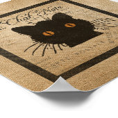 Burlap Le Chat Noir Französisch Die schwarze Katze Poster (Ecke)