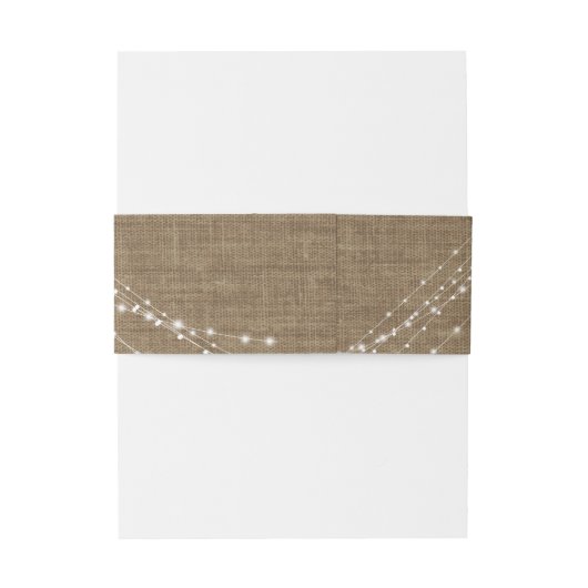 Burlap & Light Strings Sie sind eingeladen Typogra Einladungsbanderole (Rückseitenbeispiel)