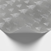 Burlap Linen Hütte Gray Silver Weihnachtsbaum Geschenkpapier (Ecke)