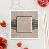 Burlap-, Liner- und Spitzen-Servietten Serviette (Beispiel)