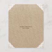 Burlap Little Lamb Baby Dusche Bingo Spiel (Rückseite)