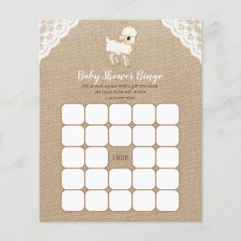 Burlap Little Lamb Baby Dusche Bingo Spiel
