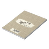 Burlap Look Candy Bar Wrap Notizblock (Rotiert)