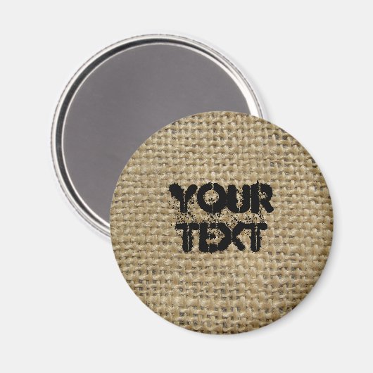 Burlap Magnet (Vorderseite/Rückseite)