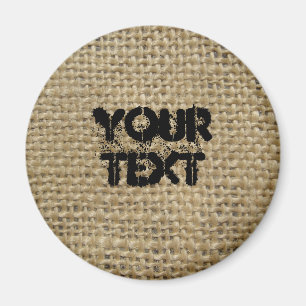 Burlap Magnet