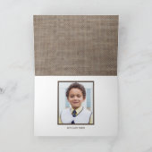 Burlap Mason Jar, Erste Heilige Kommune Vielen Dan Karte (Innenseite)