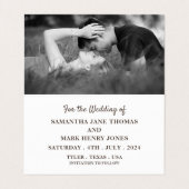 Burlap Mason Jar, Foto Save the Date Card Visitenkarten (Innenseite Aufgefaltet)