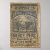Burlap Mince Pies Vintage Werbung Poster (Vorne)