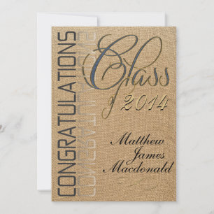 Burlap Mirror Formal Abschluss Einladung