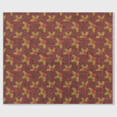 Burlap Mistletoe Geschenkpapier (Flach)