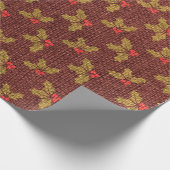 Burlap Mistletoe Geschenkpapier (Ecke)