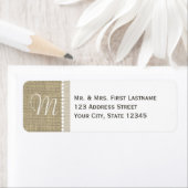 Burlap Monogram Hearts (Insitu)