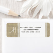 Burlap Monogram Hearts (Insitu)