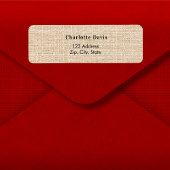 Burlap-Monogramm-Rücksendeadresse