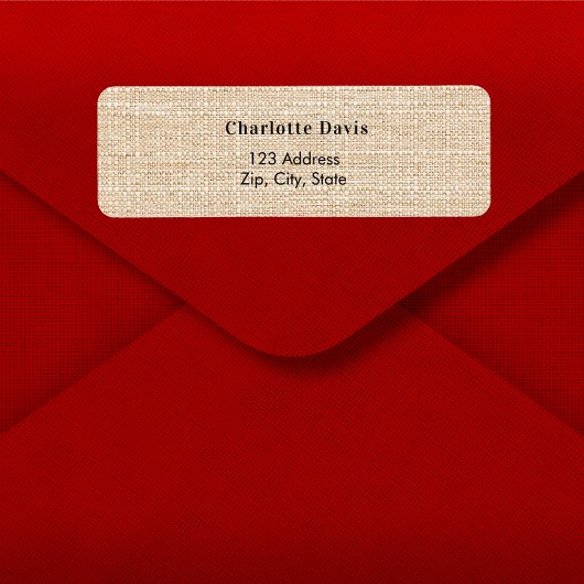 Burlap-Monogramm-Rücksendeadresse