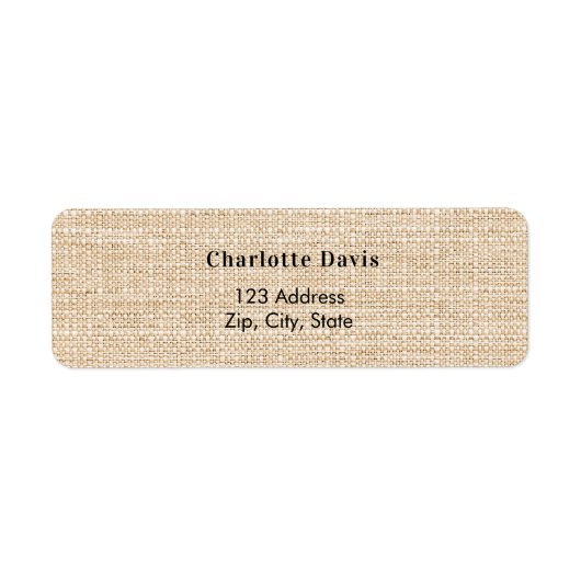 Burlap-Monogramm-Rücksendeadresse (Vorne)