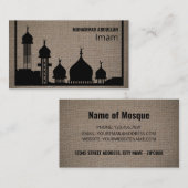 Burlap-Moschee-Silhouette, islamisch, religiös Visitenkarte (Vorne/Hinten)