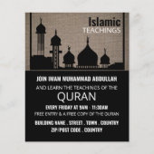 Burlap-Moschee-Silhouette, islamisches Lehreradver Flyer (Vorne)