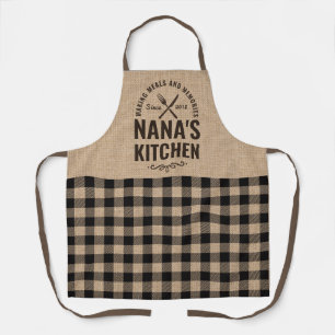 Burlap Nana Kitchen Geschenk Grandmas Vintag Rusti Schürze