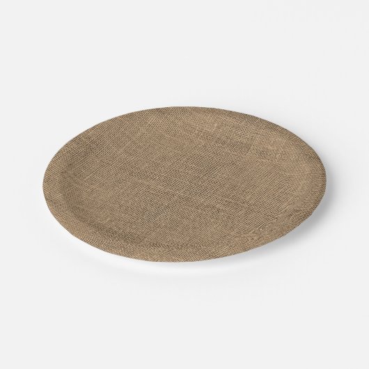 Burlap Pappteller (Schrägansicht)
