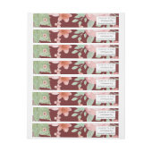 Burlap Pink Mint Blume Hochzeitsadresse (Bogen)