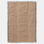 Burlap Print Throw Blanket Decke (Vorderseite Vertikal)