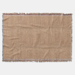 Burlap Print Throw Blanket Decke