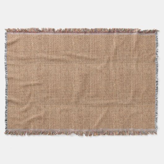 Burlap Print Throw Blanket Decke (Vorderseite)