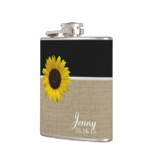 Burlap Print und Sunflower Flachmann (Links)