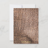 Burlap & Pumpkins - 3x5 Herbst-Party Einladung (Rückseite)