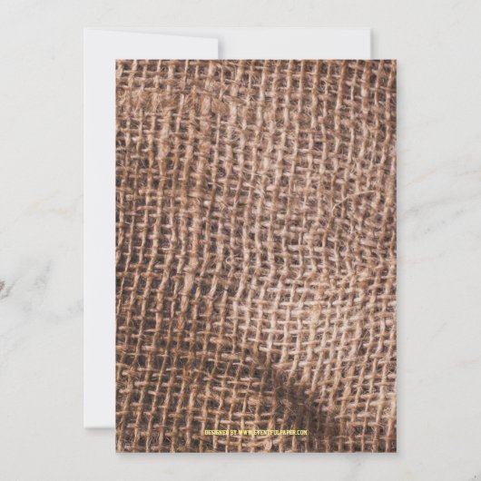 Burlap & Pumpkins - Herbst-Party Einladung (Rückseite)