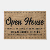 Burlap Real Anwesen Agent Realtor Open House Fußmatte (Vorderseite)