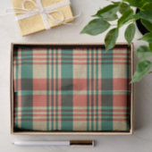 Burlap Red Green Kariert Christmas Seidenpapier (Geschenk)