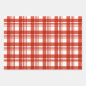Burlap Red Kariert Geschenkpapier Set (Vorderseite)