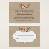 Burlap red Kein Wrapper-Display Brautparty Geschen (Vorne & Hinten)