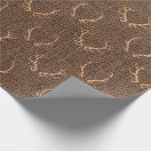 Burlap Reindeer Christmas Geschenkpapier (Ecke)