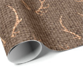 Burlap Reindeer Christmas Geschenkpapier (Rolleneckpunkt)