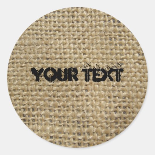 Burlap Runder Aufkleber (Vorderseite)
