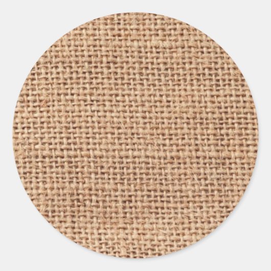 Burlap Runder Aufkleber (Vorderseite)