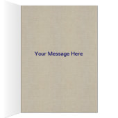 Burlap Rustic Blue Mason Jars Danke Karte (Innen (Rechts))